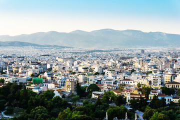 view of Buildings around Athens city, Greece