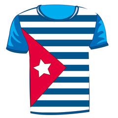 T-shirt with flag Cuba
