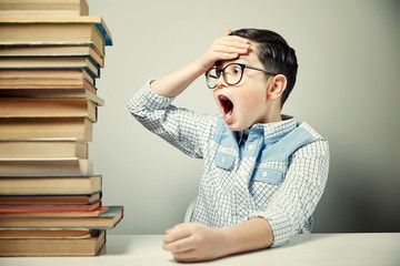 Kid reading books