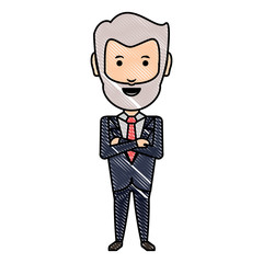 cartoon businessman icon