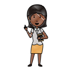 cartoon businesswoman icon