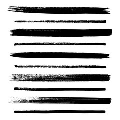 Set of hand drawn ink grunge lines. Background textures. - 191319180