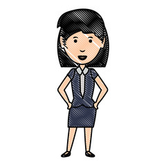 cartoon businesswoman icon