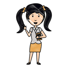 cartoon businesswoman icon