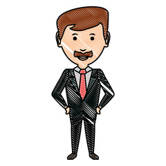 cartoon businessman icon