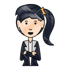 cartoon businesswoman icon
