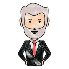 cartoon businessman icon
