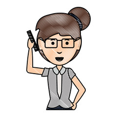 cartoon businesswoman icon