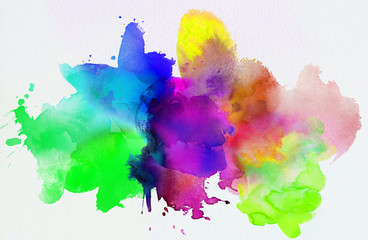 aquarell regenbogen abstrakt freigestellt