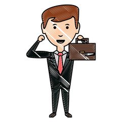 Cartoon businessman icon