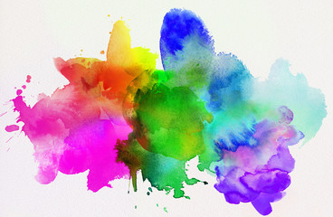 aquarell regenbogen abstrakt freigestellt