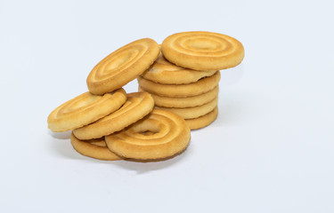 biscuits in white background