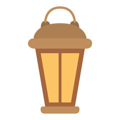 vintage lantern in colorful silhouette vector illustration