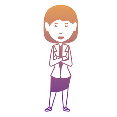 cartoon businesswoman icon