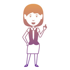 cartoon businesswoman icon