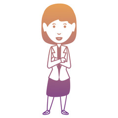 cartoon businesswoman icon