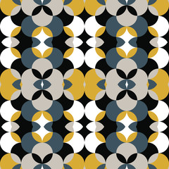 Abstract floral geometric seamless pattern . Kaleidoscopic, multicolor shapes.