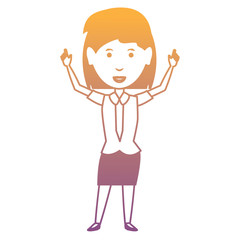 cartoon businesswoman icon