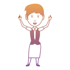 cartoon businesswoman icon