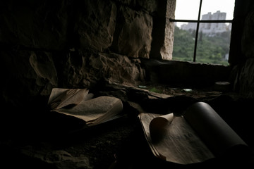 In the abandoned Palestinian village of Lifta, there are a variety of abandoned houses.