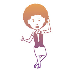 cartoon businesswoman icon