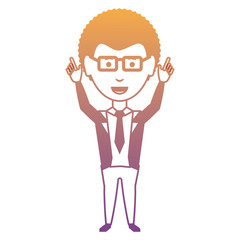 Cartoon businessman icon