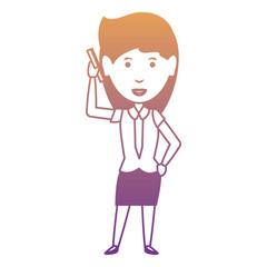 cartoon businesswoman icon