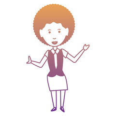 cartoon businesswoman icon