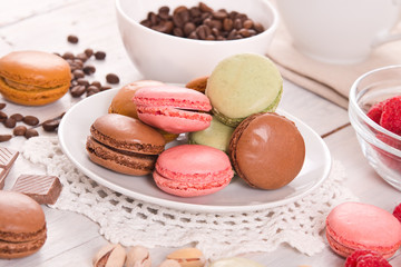 Colorful macarons. 