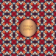 Abstract geometric retro seamless pattern. Vector background.