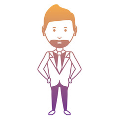 cartoon businessman icon