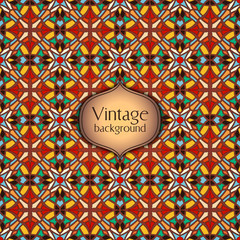 Abstract geometric retro seamless pattern. Vector background.