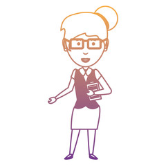 cartoon businesswoman icon