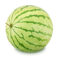 Whole watermelon on a white background.