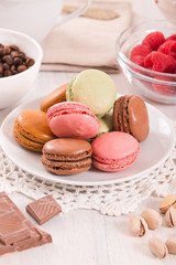 Colorful macarons. 
