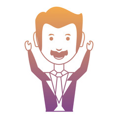 cartoon businessman icon