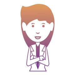 cartoon businesswoman icon