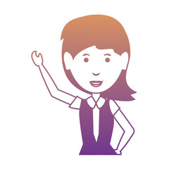 cartoon businesswoman icon
