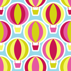 Obraz premium Party balloons in the sky - seamless background. Print. Repeating background. Cloth design, wallpaper.
