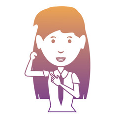 cartoon businesswoman icon