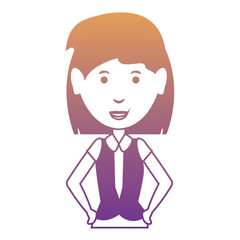 cartoon businesswoman icon
