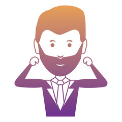 cartoon businessman icon