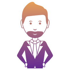 cartoon businessman icon