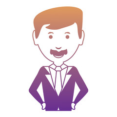 cartoon businessman icon