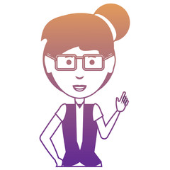 cartoon businesswoman icon