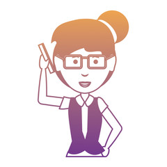 cartoon businesswoman icon