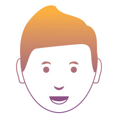 cartoon man face icon