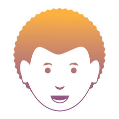 cartoon man face icon