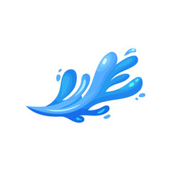 Blue wave marine, oceanic and nautical theme vector Illustration