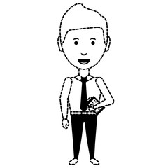 cartoon businessman icon